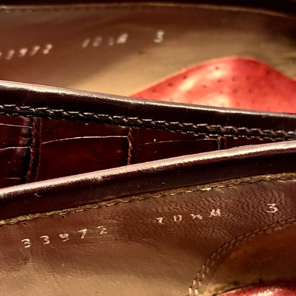 Bruno Magli Genuine Burgundy Crocodile Tassel Loafers – Men’s 10.5M main image 7